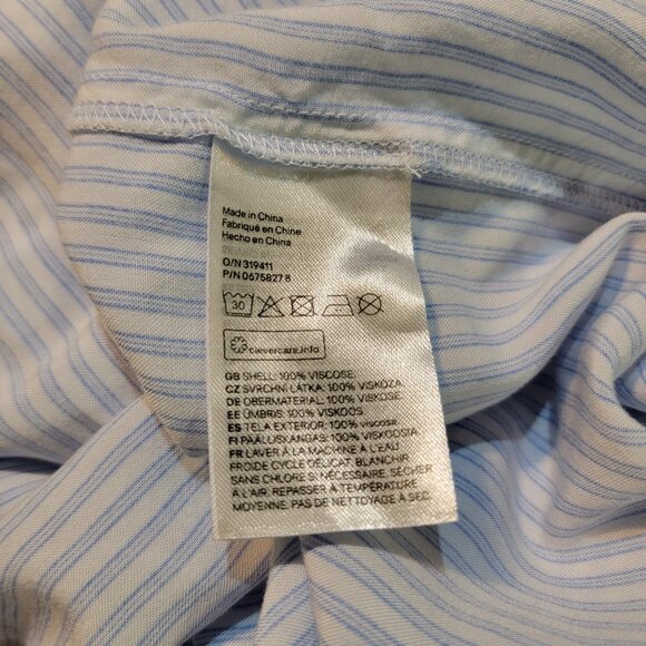H&M Womens Blue and White Striped Tunic Size 2 100% Viscose - Picture 12 of 15